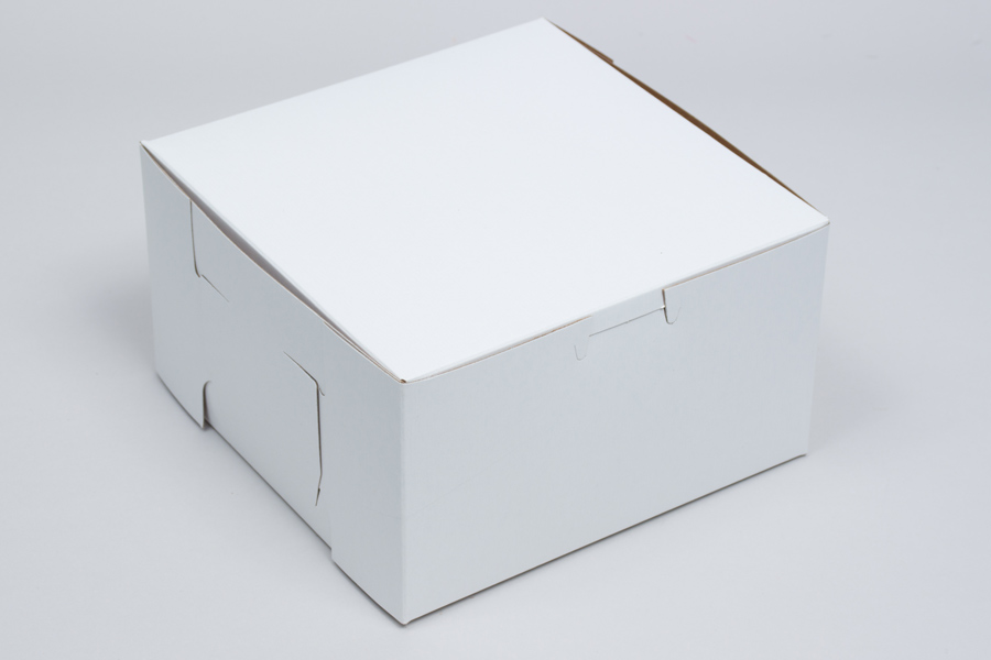 7 x 7 x 4 WHITE ONE-PIECE BAKERY BOXES