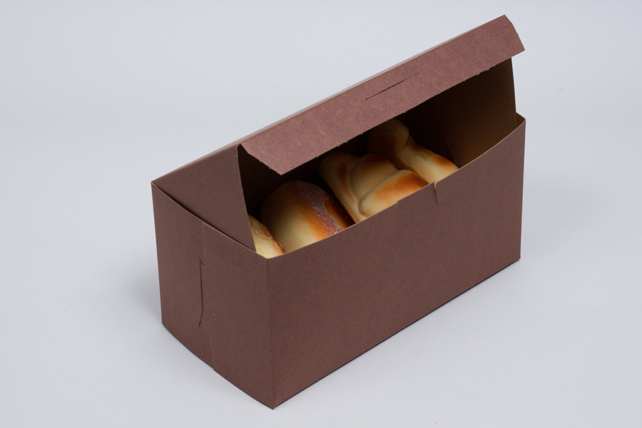8 x 4 x 4 CHOCOLATE ONE-PIECE BAKERY/CUPCAKE BOXES
