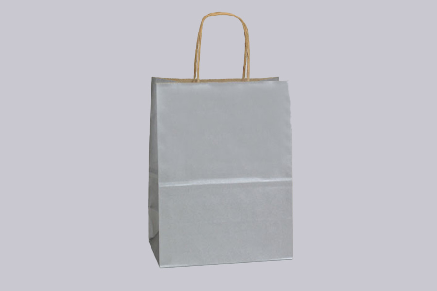 Matte Metallic Paper Shopping Bags