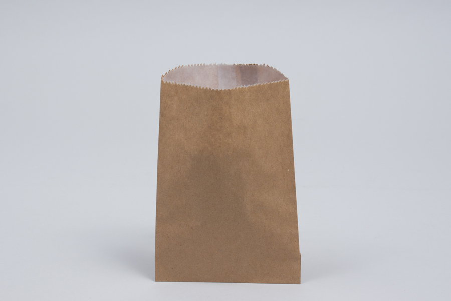 1/4# - 4-3/4 x 6-3/4 NAT KRAFT GLASSINE LINED GOURMET MERCHANDISE BAGS