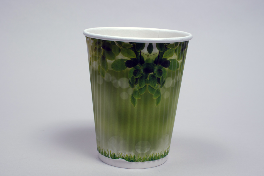 12 OUNCE MORNING DEW INSULATED RIPPLE PAPER CUPS