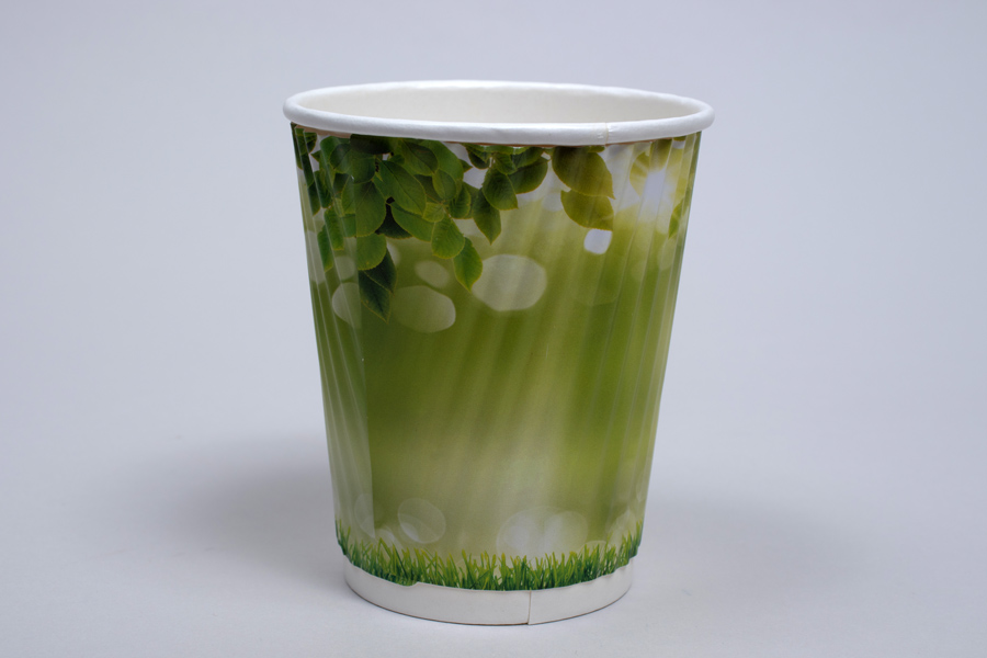 8 OUNCE MORNING DEW INSULATED RIPPLE PAPER CUPS