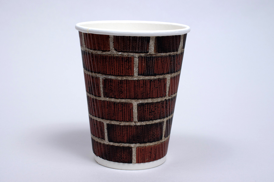 12 OUNCE RED BRICK INSULATED RIPPLE PAPER CUPS