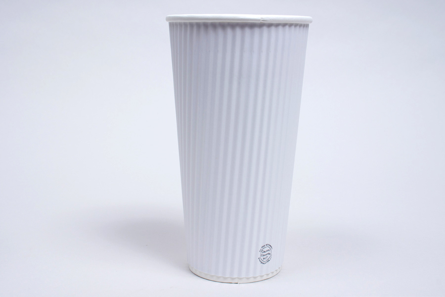20 OUNCE WHITE INSULATED RIPPLE PAPER CUPS
