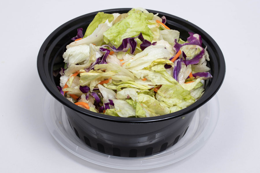 7 x 2 – 32 OZ - Round Plastic Food Takeout Containers - Black Base/Clear Lid