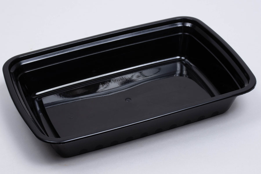 6 Black Bottom Recycled PET Plastic Take Out Containers