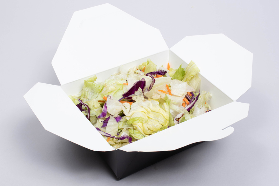 7-3/4 x 5-1/2 x 3-1/2 BLACK PAPER FOLDING #4 FOOD TAKEOUT CONTAINERS