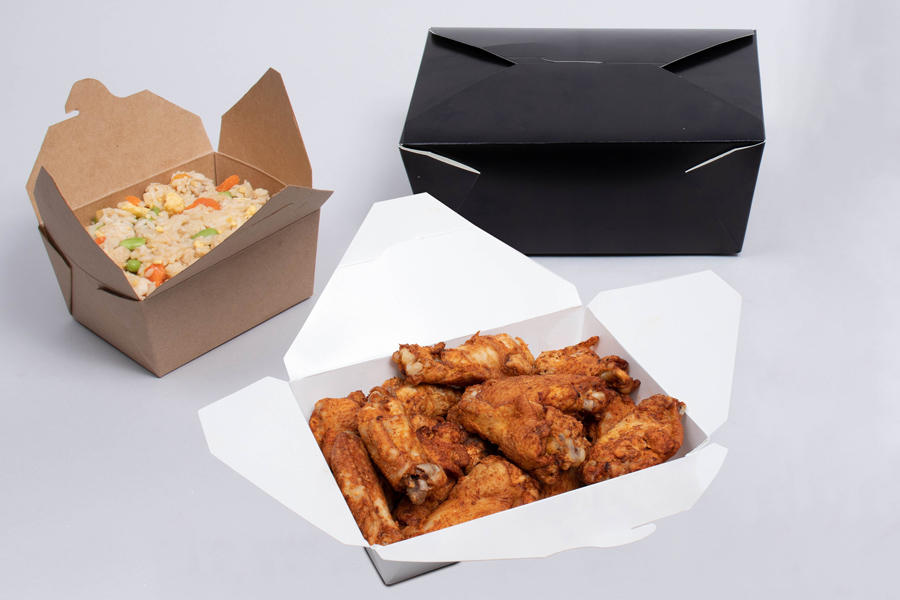 MC - Paper Boxes - Catering - Folding Paper Takeout Containers.