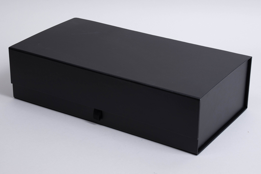 13-1/2 x 7 x 3-1/2 MATTE BLACK MAGNETIC LID GIFT BOXES