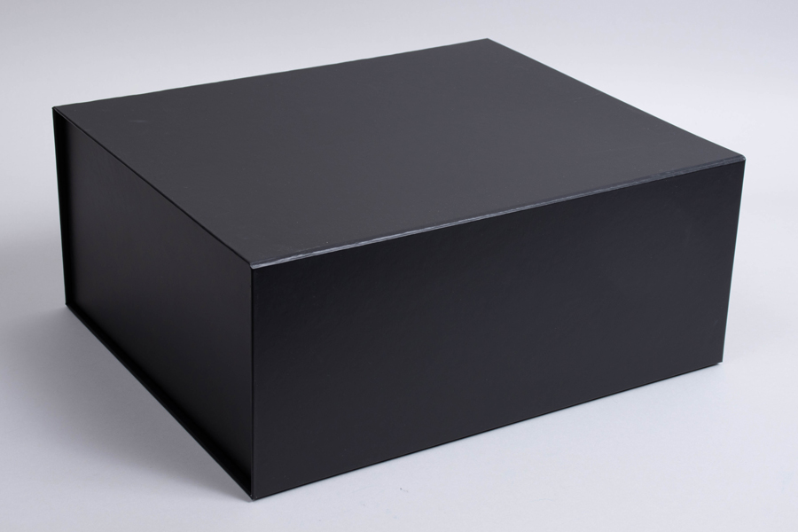 13 x 10-3/4 x 5-1/2 MATTE BLACK MAGNETIC LID GIFT BOXES