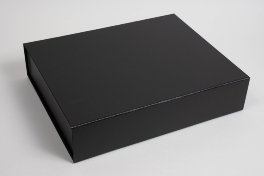 15 x 12 x 3-1/4 MATTE BLACK MAGNETIC LID GIFT BOX
