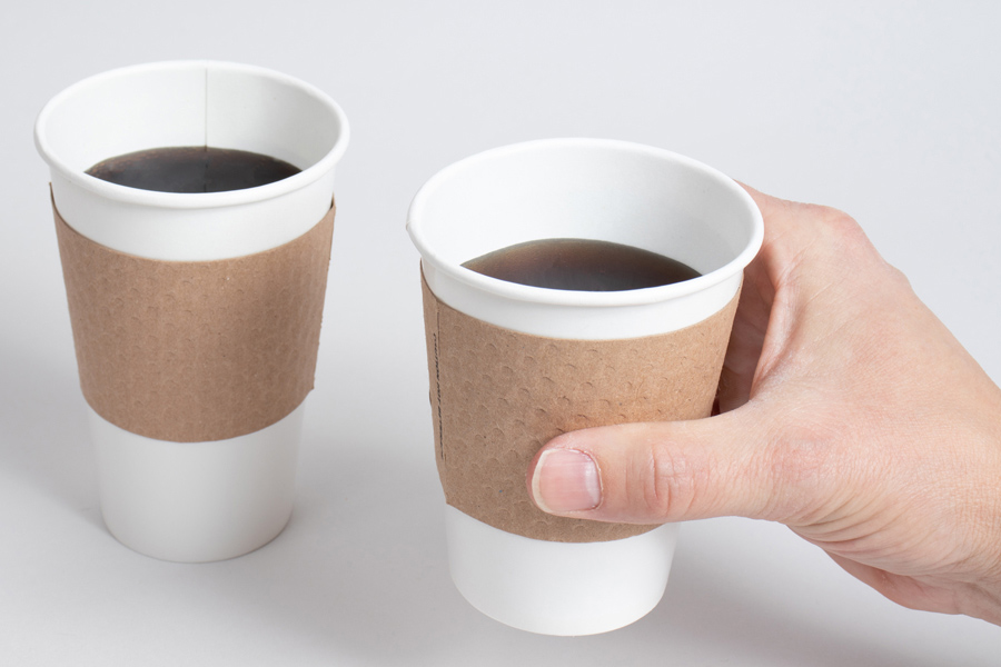 12 - 20 OZ NATURAL KRAFT PAPERBOARD COFFEE CUP SLEEVE