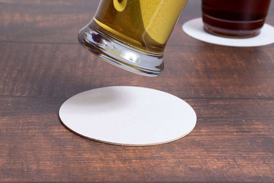 4-INCH ROUND PULPBOARD DRINK COASTERS – 80PT