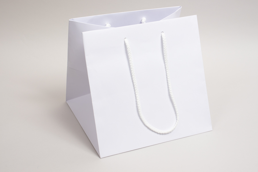 10 x 10 x 10 WHITE KRAFT EUROTOTE SHOPPING BAGS