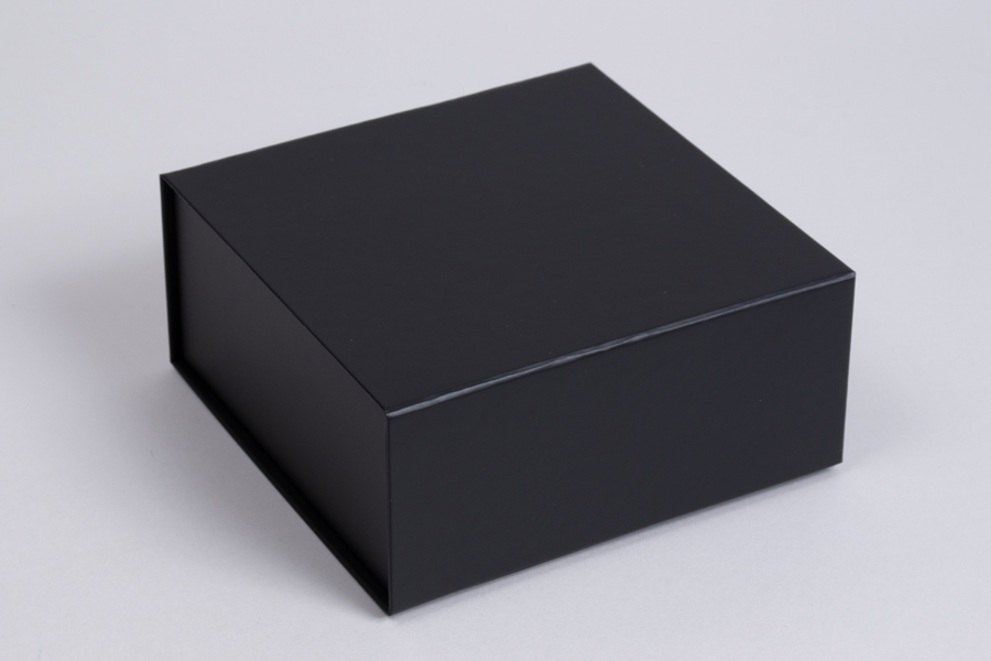 6 x 6 x 2-3/4  MATTE BLACK MAGNETIC LID GIFT BOXES