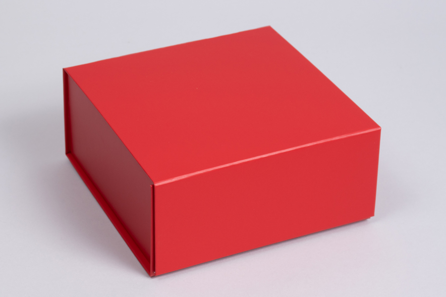 6 x 6 x 2-3/4 MATTE RED MAGNETIC LID GIFT BOXES