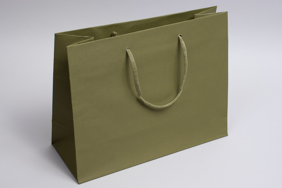 16 x 6 x 12 OLIVE GREEN GAIA EUROTOTE SHOPPING BAGS