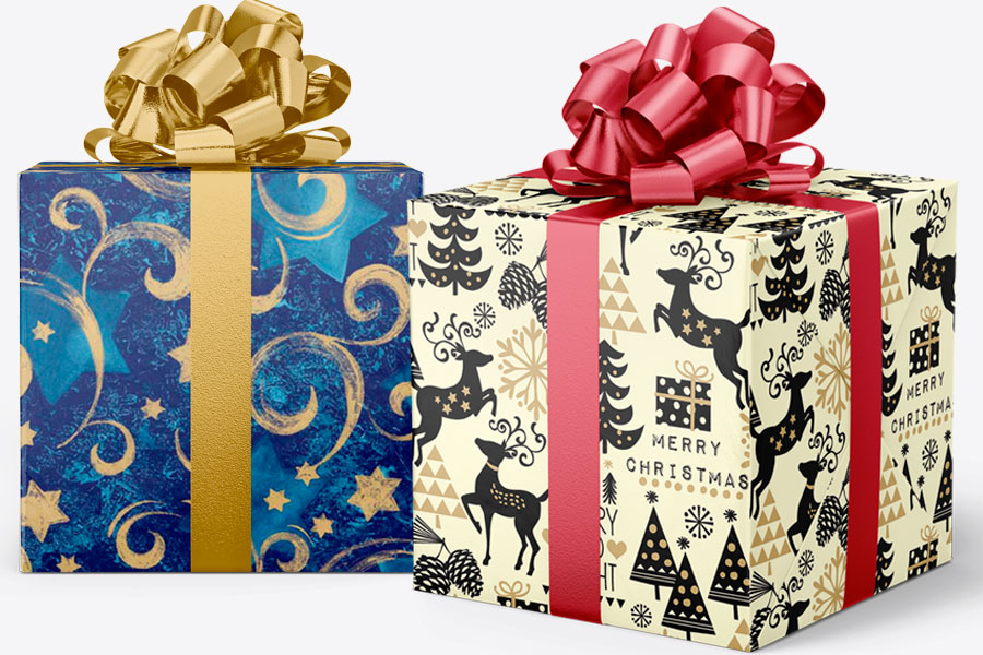 Christmas Plaid Kraft Gift Wrap, 24x417' Counter Roll