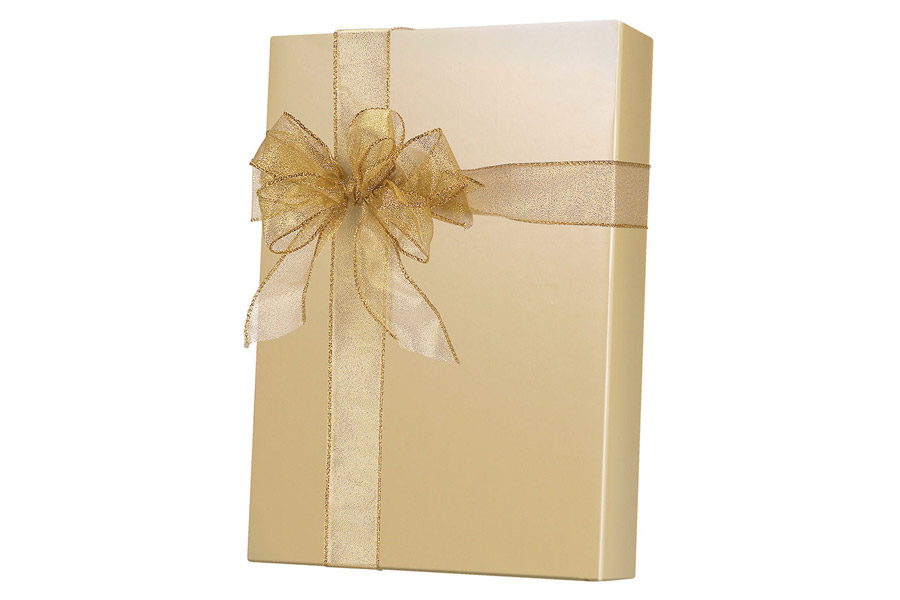 24-in x 100-ft GOLD ULTRA GLOSS GIFT WRAP (E6850)