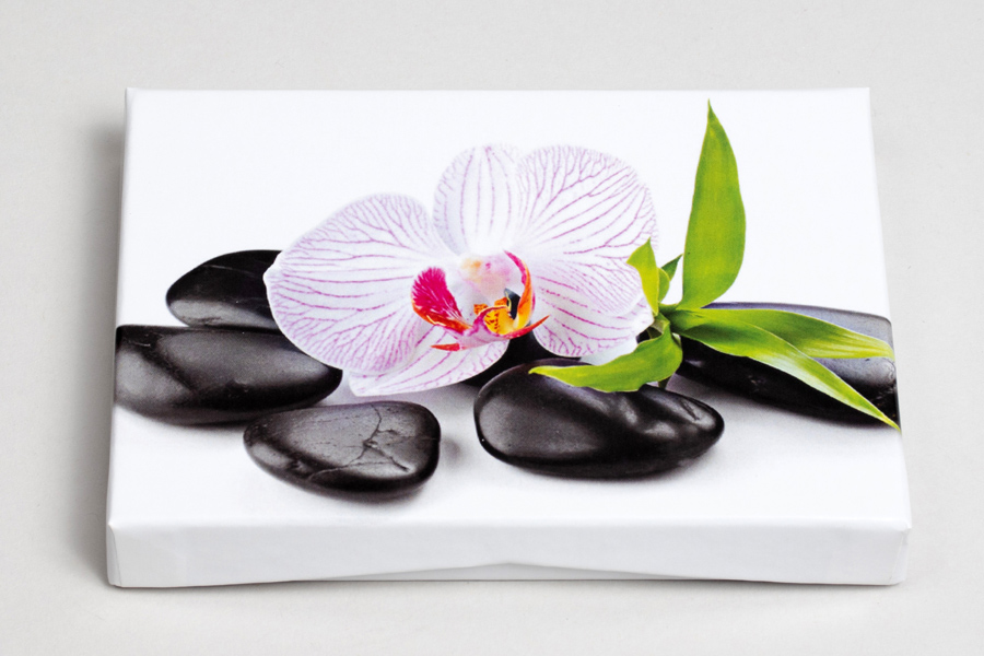 4-5/8 x 3-3/8 x 5/8 SPA ORCHID GIFT CARD BOX WITH POP-UP INSERT