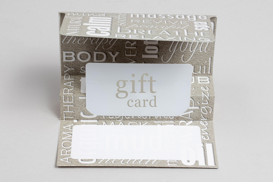 5 x 3-3/8 SPA DAZE GIFT CARD FOLDERS