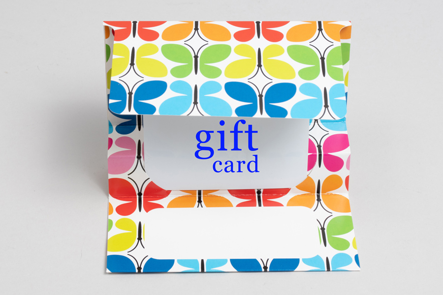 5 x 3-3/8 BUTTERFLY REFLECTIONS GIFT CARD FOLDERS