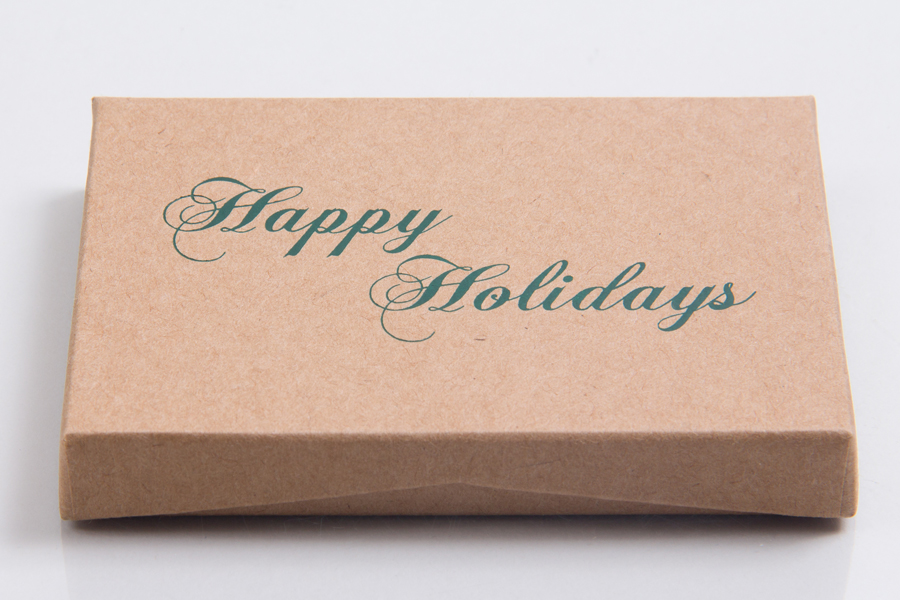 4-5/8 x 3-3/8 x 5/8 KRAFTY HOLIDAY GIFT CARD BOX WITH POP-UP INSERT