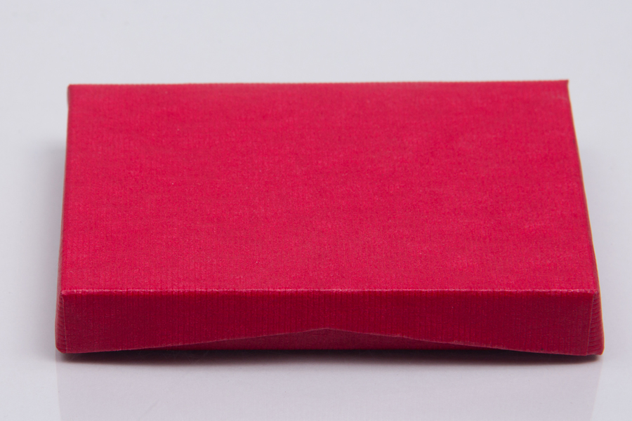 4-5/8 x 3-3/8 x 5/8 RED RIB GIFT CARD BOX WITH PLATFORM INSERT