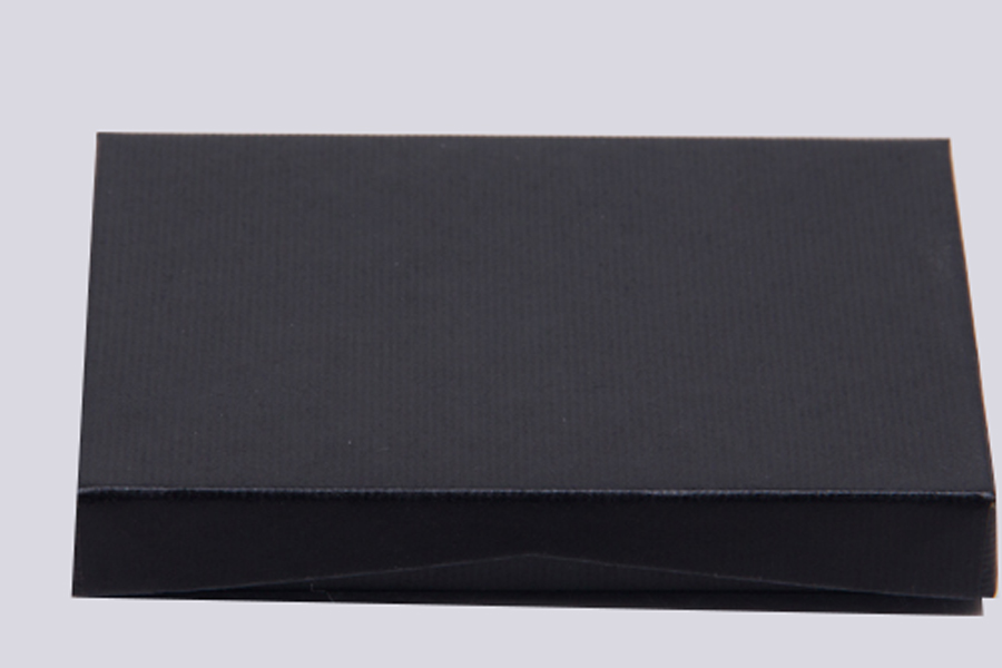 4-5/8 x 3-3/8 x 5/8 BLACK RIB GIFT CARD BOX WITH PLATFORM INSERT