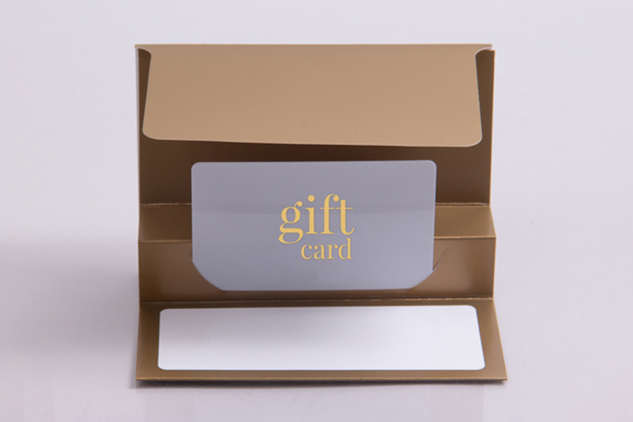 5 x 3-3/8 GOLD ICE GIFT CARD FOLDERS