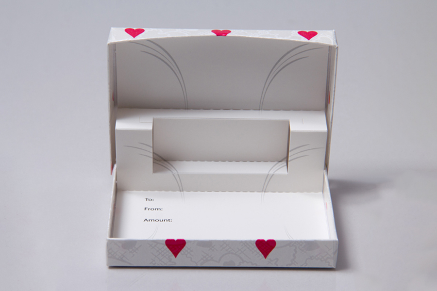 4-5/8 x 3-3/8 x 5/8 VAL. HEARTS GIFT CARD BOX WITH POP-UP INSERT