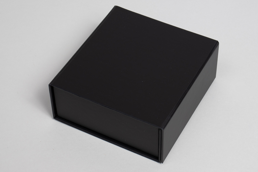 3-5/8 x 3-1/2 x 1-1/2 MATTE BLACK MAGNETIC LID GIFT BOXES