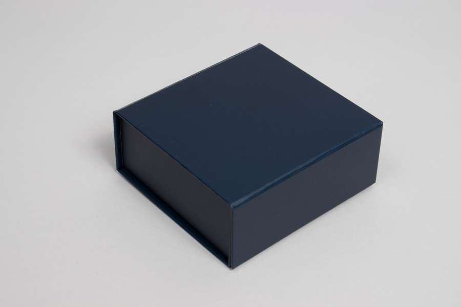 3-5/8 x 3-1/2 x 1-1/2 MATTE NAVY MAGNETIC LID GIFT BOXES