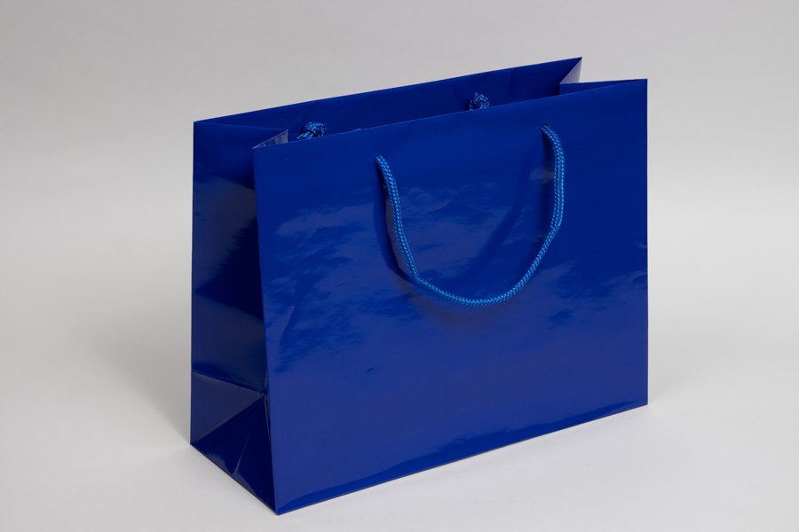 13 x 5 x 10 GLOSS ROYAL BLUE SPECIAL PURCHASE EUROTOTE SHOPPING BAGS