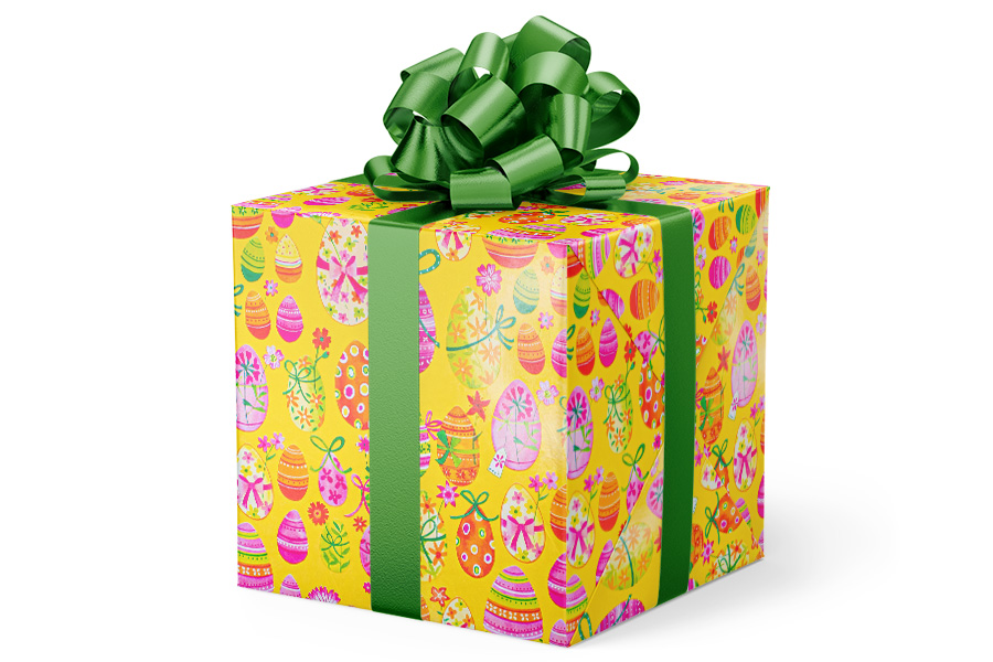 24-in x 417-ft EASTER EGGS GIFT WRAP (GW-7626)