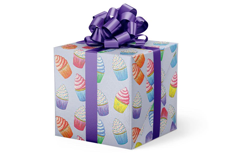 24-in x 417-ft SKETCHY CUPCAKES GIFT WRAP (GW-9434)