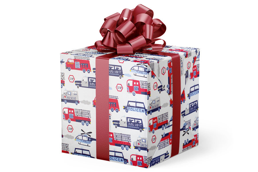 24-in x 417-ft FIRST RESPONDERS GIFT WRAP (GW-9439)