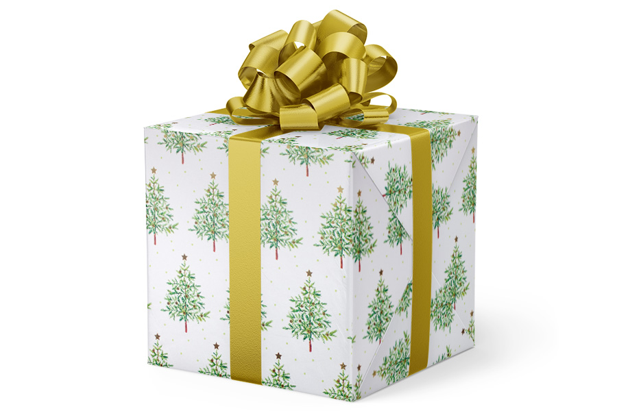 24-in x 417-ft NOBLE FIR METALLIZED GIFT WRAP (GW-9109)