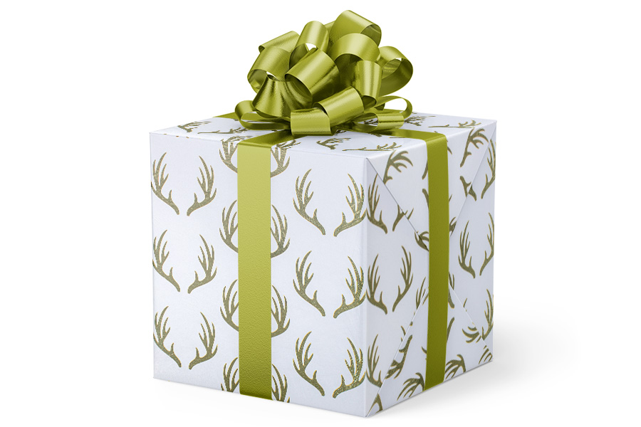24-in x 417-ft ABSOLUTELY ANTLERS METALLIZED GIFT WRAP (GW-9370)