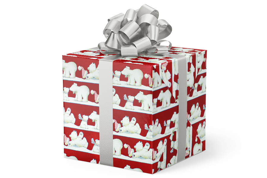 24-in x 417-ft FROCLICKING POLAR BEARS GIFT WRAP (GW-9400)