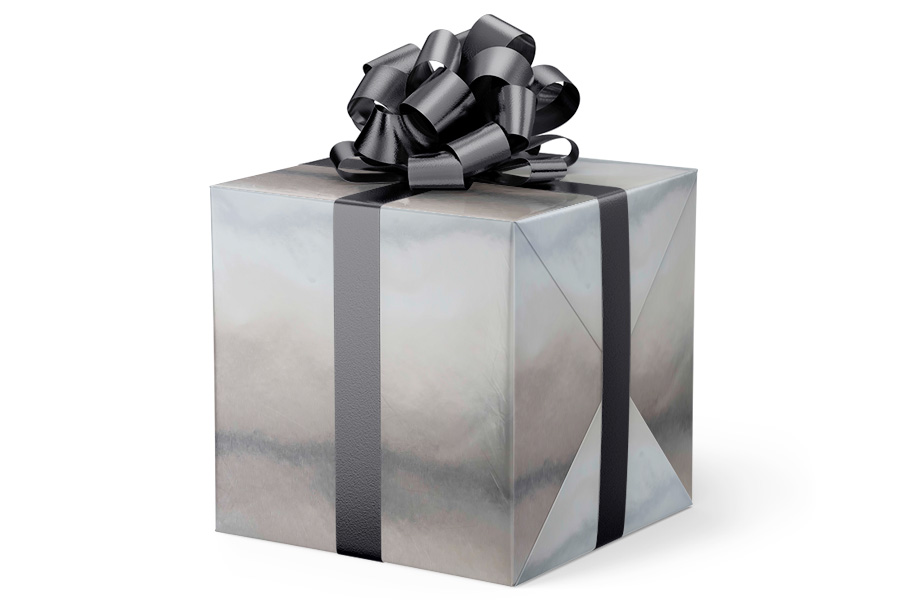 24-in x 417-ft SILVER FOIL GIFT WRAP (GW-1518)