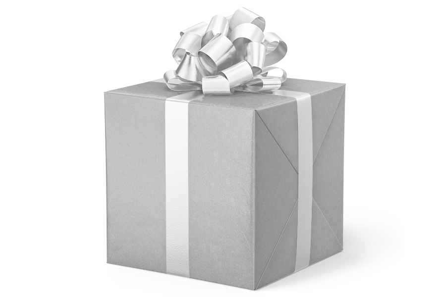 24-in x 417-ft PURE SILVER SPECIAL KRAFT GIFT WRAP (PR-634)