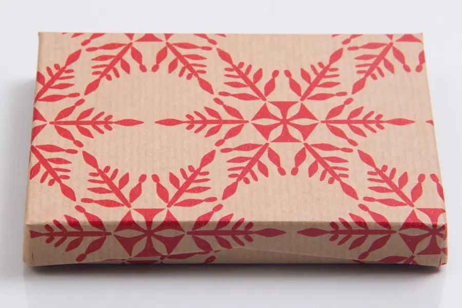4-5/8X3-3/8X5/8 KRAFTY RED SNOWFLAKE PAPER POP UP INSERT