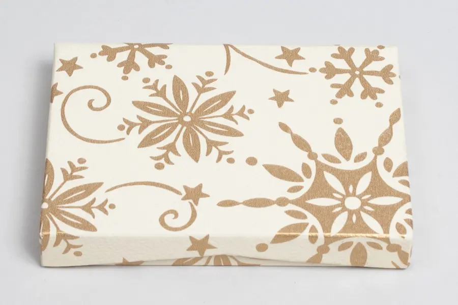4-5/8X3-3/8X5/8 GOLDEN SNOW PAPER POP UP INSERT