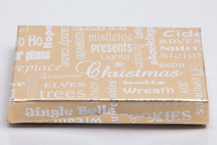 4-5/8X3-3/8X5/8 GOLD CHRISTMAS MEMORIES PAPER POP UP INSERT