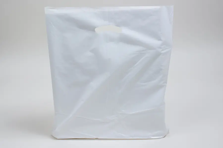 18X18X4 WHITE GLOSS PLASTIC BAGS
