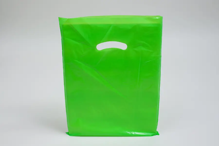 12X15 CITRUS GREEN GLOSS PLASTIC BAGS