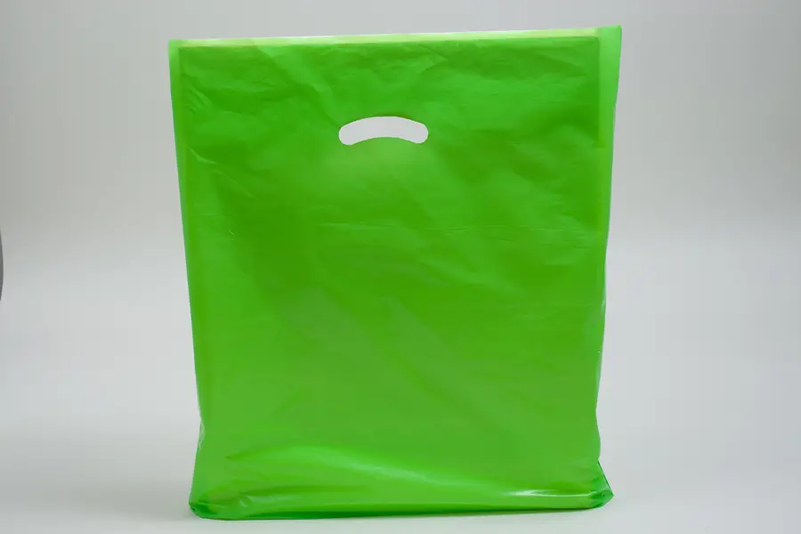 20X20X5 CITRUS GREEN GLOSS PLASTIC BAGS