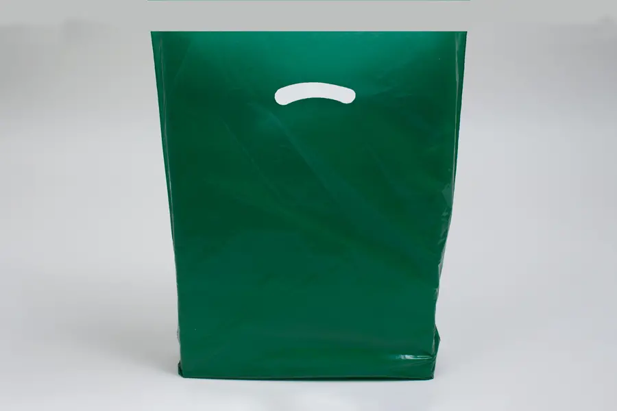 12X15 DARK GREEN GLOSS PLASTIC BAGS