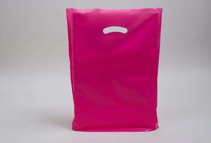 15X18X4 MAGENTA GLOSS PLASTIC BAGS